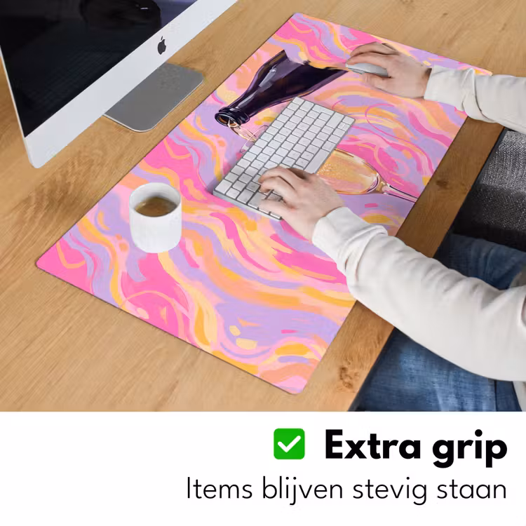 Bureau onderlegger - Drank - Inschenken - Feest - Abstract - Roze — 6