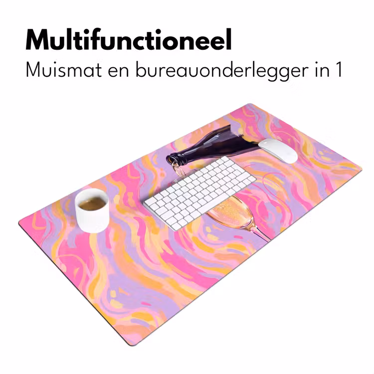 Bureau onderlegger - Drank - Inschenken - Feest - Abstract - Roze — 7