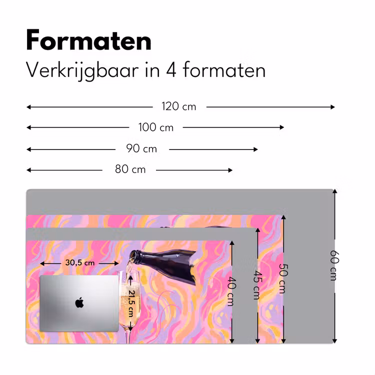 Bureau onderlegger - Drank - Inschenken - Feest - Abstract - Roze — 8
