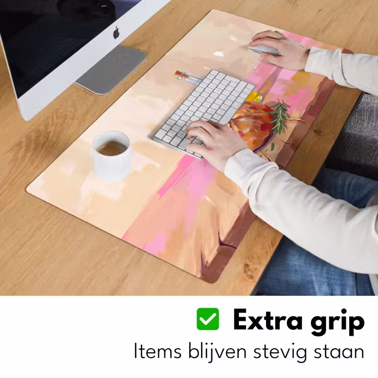 Bureau onderlegger - Eten - Brood - Olijfolie - Abstract - Keuken — 6