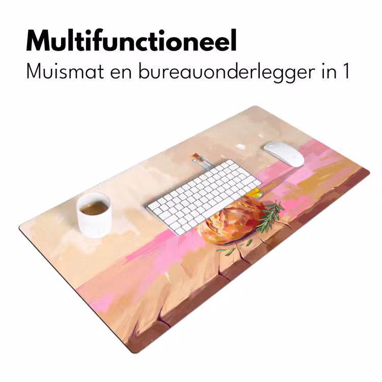 Bureau onderlegger - Eten - Brood - Olijfolie - Abstract - Keuken — 7