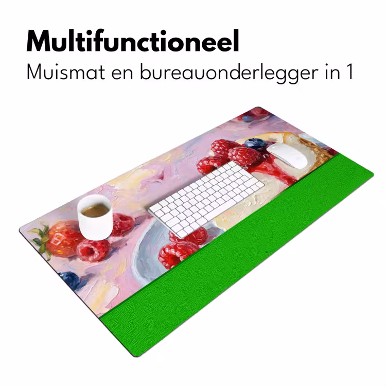 Bureau onderlegger - Eten - Cheesecake - Bessen - Abstract - Roze — 7