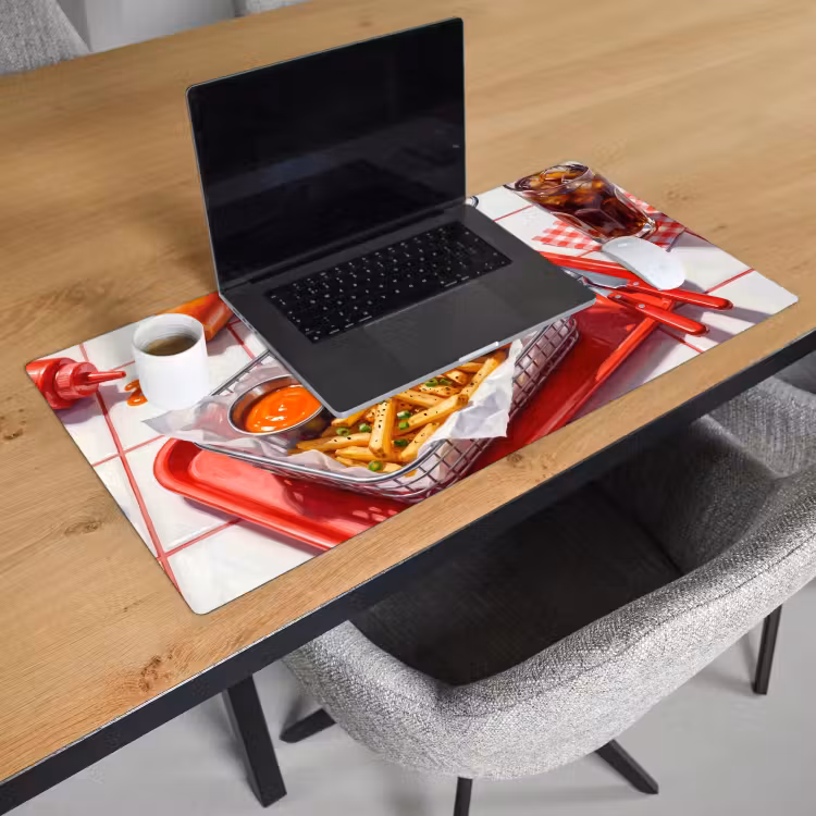 Bureau onderlegger - Eten - Hotdog - Fastfood - Modern - Rood — 3