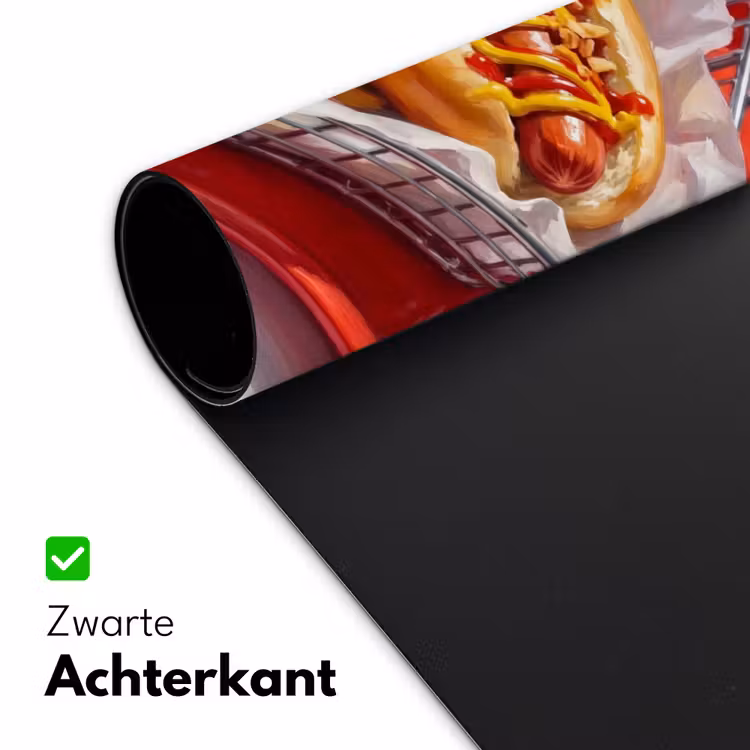 Bureau onderlegger - Eten - Hotdog - Fastfood - Modern - Rood — 5