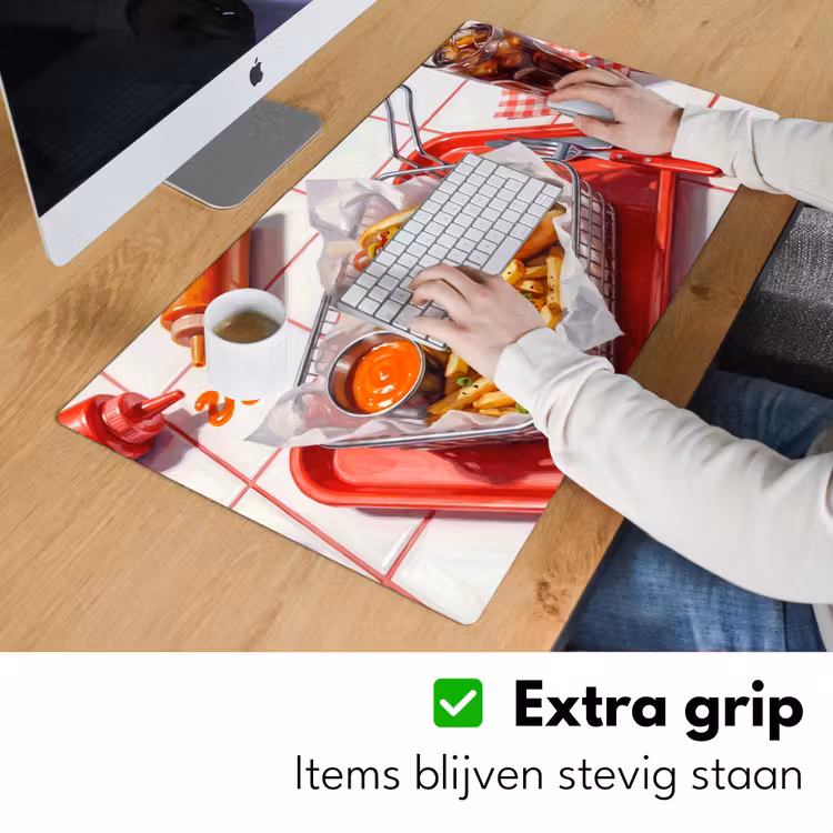 Bureau onderlegger - Eten - Hotdog - Fastfood - Modern - Rood — 6