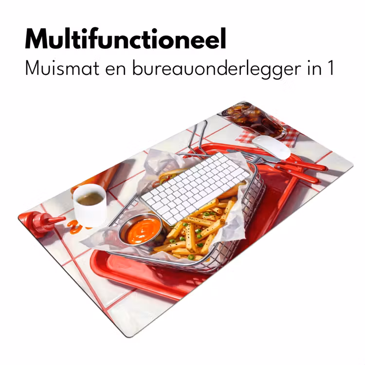 Bureau onderlegger - Eten - Hotdog - Fastfood - Modern - Rood — 7