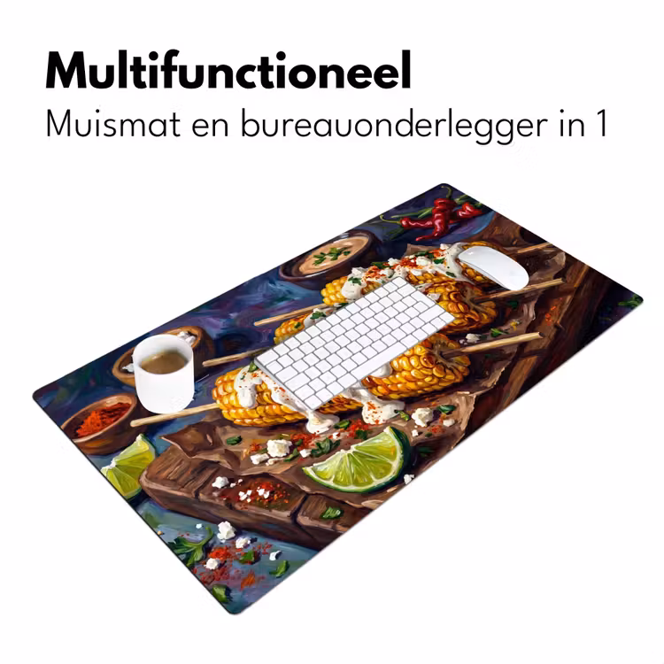 Bureau onderlegger - Eten - Maïs - Saus - Geschilderd - Geel — 7