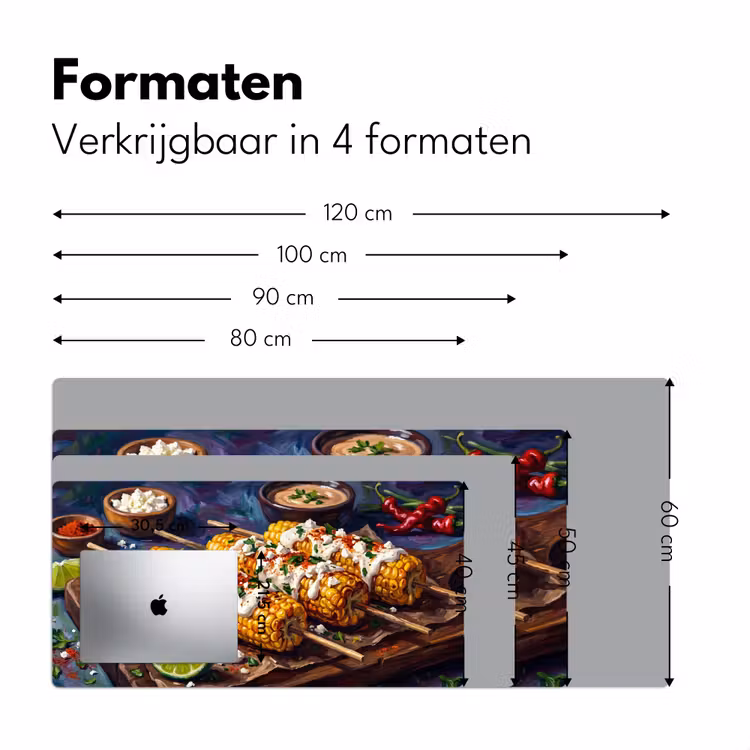 Bureau onderlegger - Eten - Maïs - Saus - Geschilderd - Geel — 8