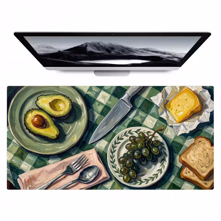 Bureau onderlegger - Eten - Ontbijt - Tafel - Modern - Groen — 1