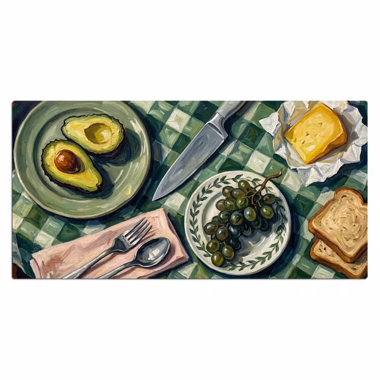 Bureau onderlegger - Eten - Ontbijt - Tafel - Modern - Groen — 2