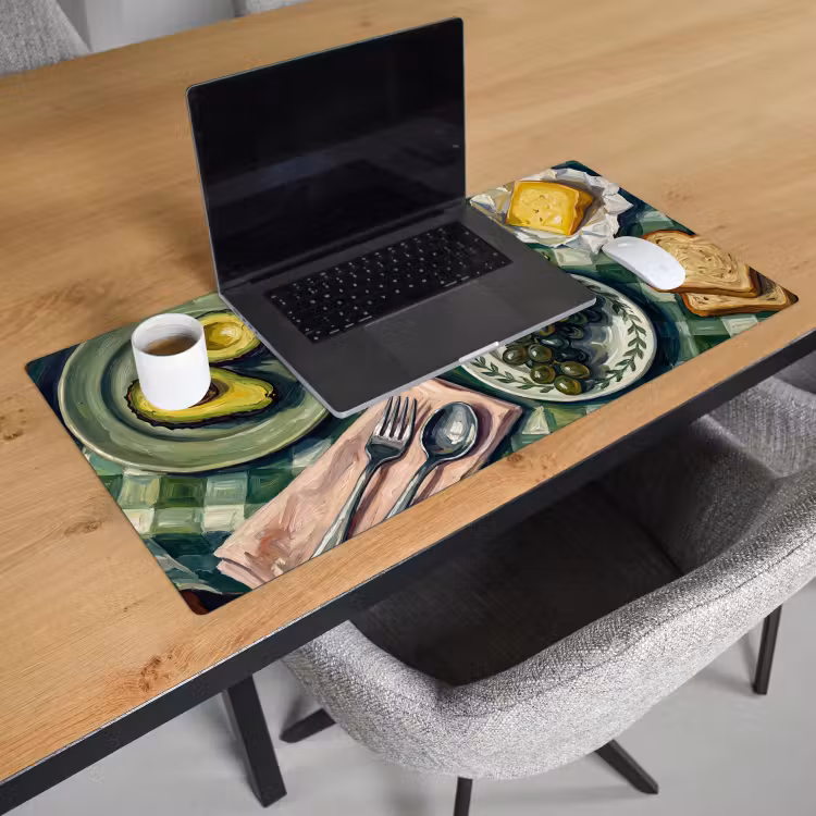 Bureau onderlegger - Eten - Ontbijt - Tafel - Modern - Groen — 3