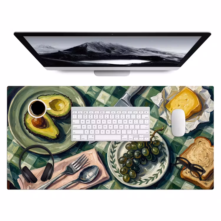 Bureau onderlegger - Eten - Ontbijt - Tafel - Modern - Groen — 4