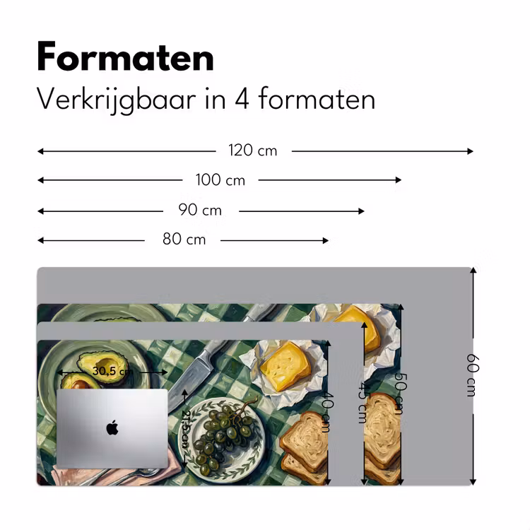 Bureau onderlegger - Eten - Ontbijt - Tafel - Modern - Groen — 8