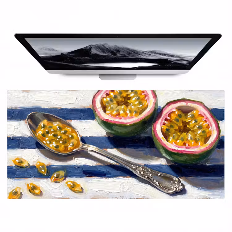 Bureau onderlegger - Eten - Passievrucht - Tropisch - Modern - Kleurrijk — 1