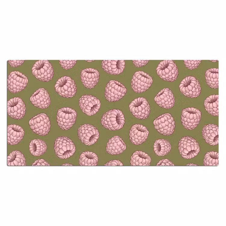 Bureau onderlegger - Eten - Patroon - Illustratie - Roze - Groen — 2