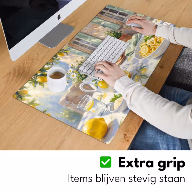 Bureau onderlegger - Eten - Terras - Zomer - Geschilderd - Geel — 6