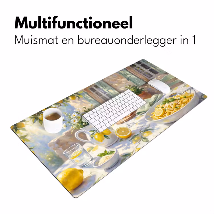 Bureau onderlegger - Eten - Terras - Zomer - Geschilderd - Geel — 7