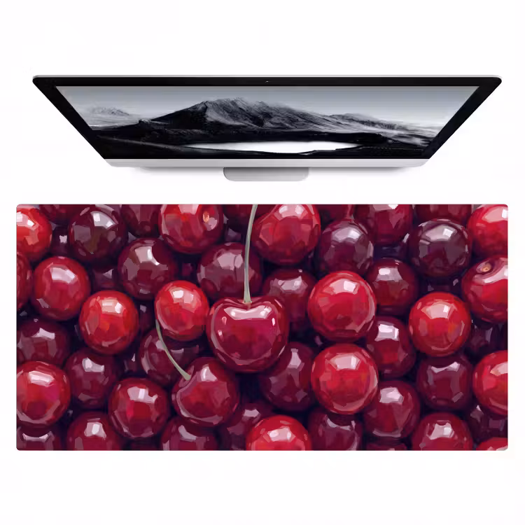 Bureau onderlegger - Fruit - Kersen - Eten - Modern - Rood — 1