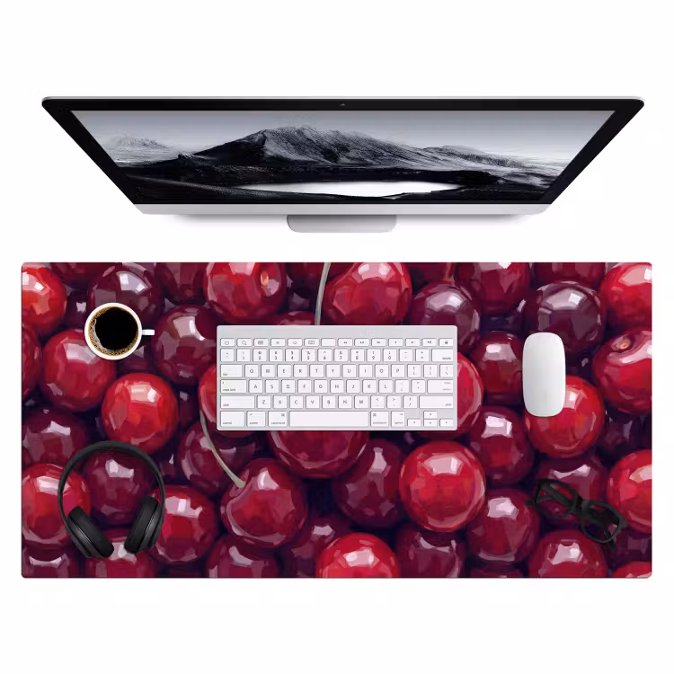 Bureau onderlegger - Fruit - Kersen - Eten - Modern - Rood — 4