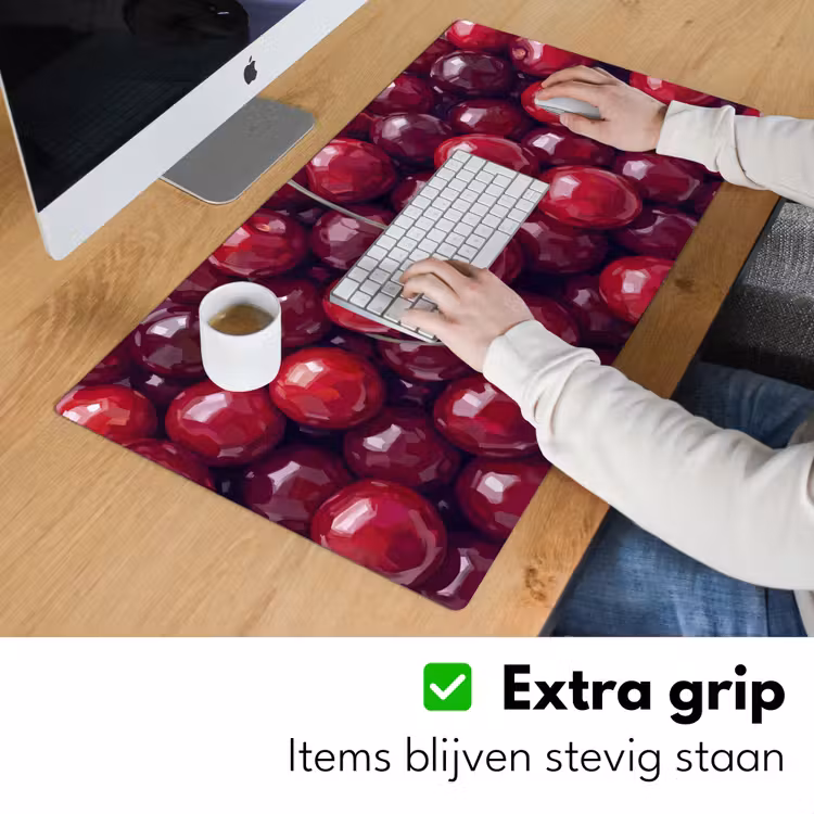 Bureau onderlegger - Fruit - Kersen - Eten - Modern - Rood — 6