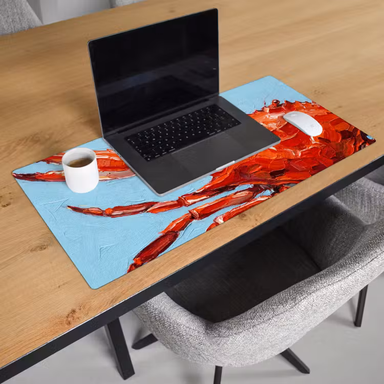 Bureau onderlegger - Krab - Zee - Dieren - Abstract - Rood — 3