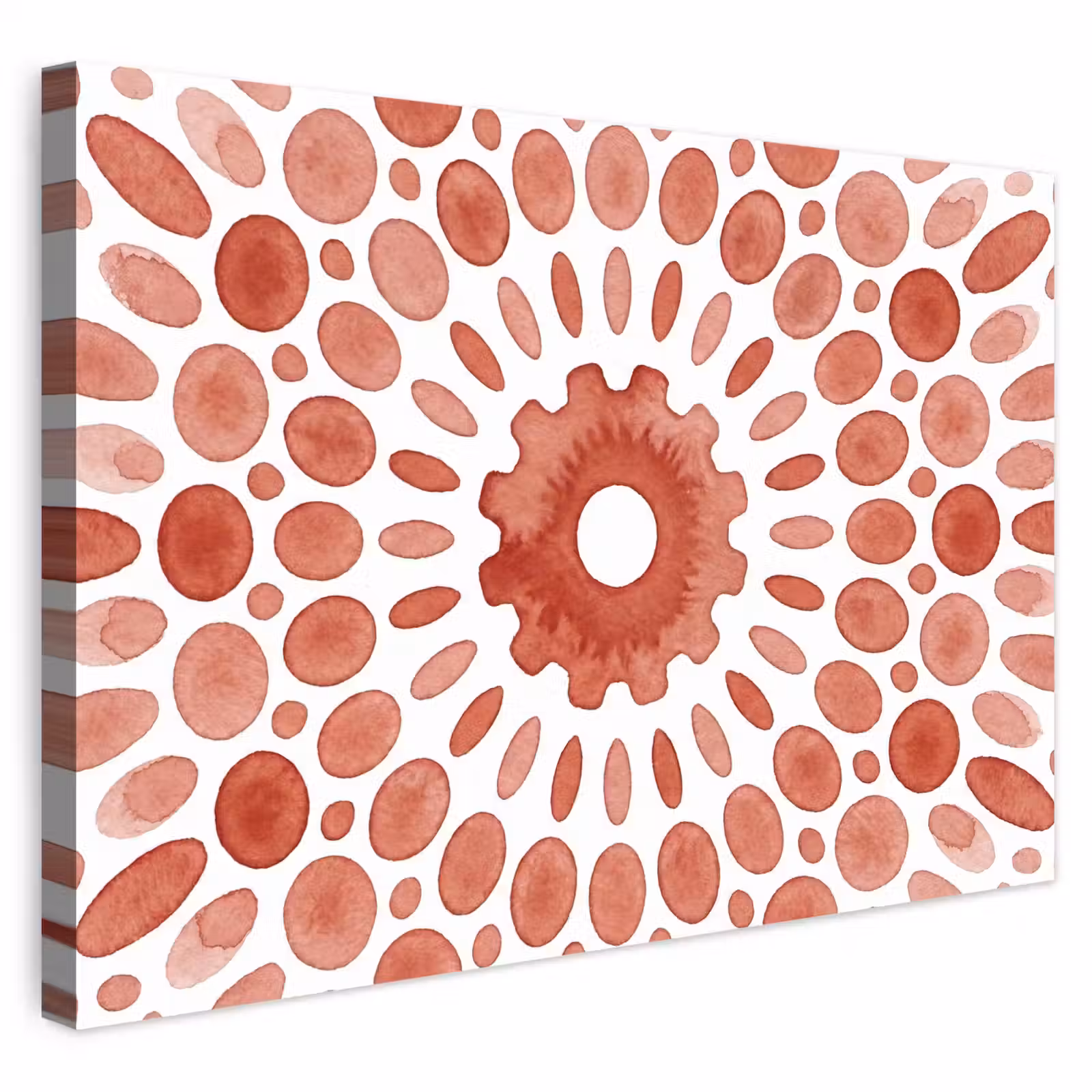 Buiten canvas - Patroon - Cirkels - Abstract - Modern - Rood — 1