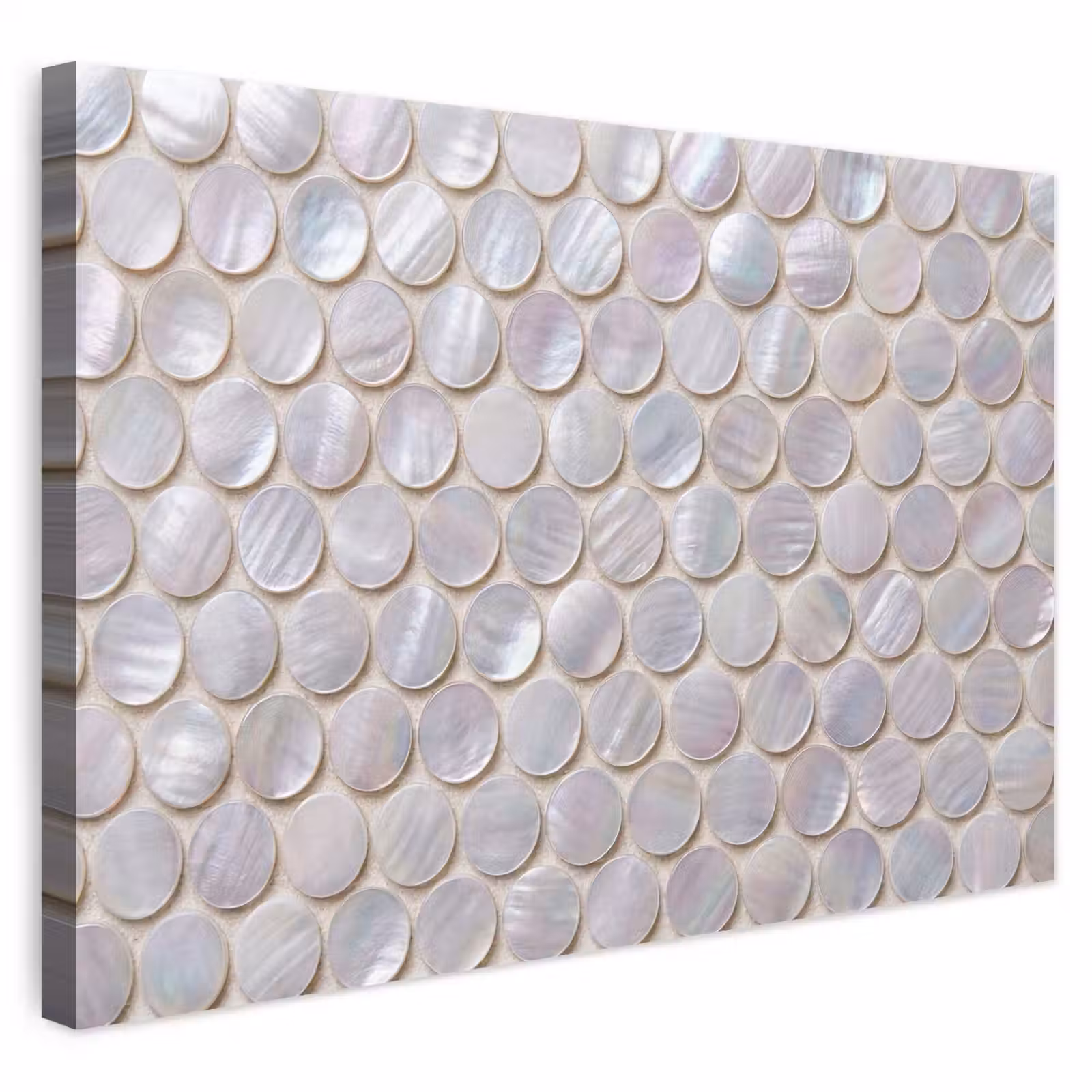 Buiten canvas - Patroon - Cirkels - Abstract - Modern - Wit — 1