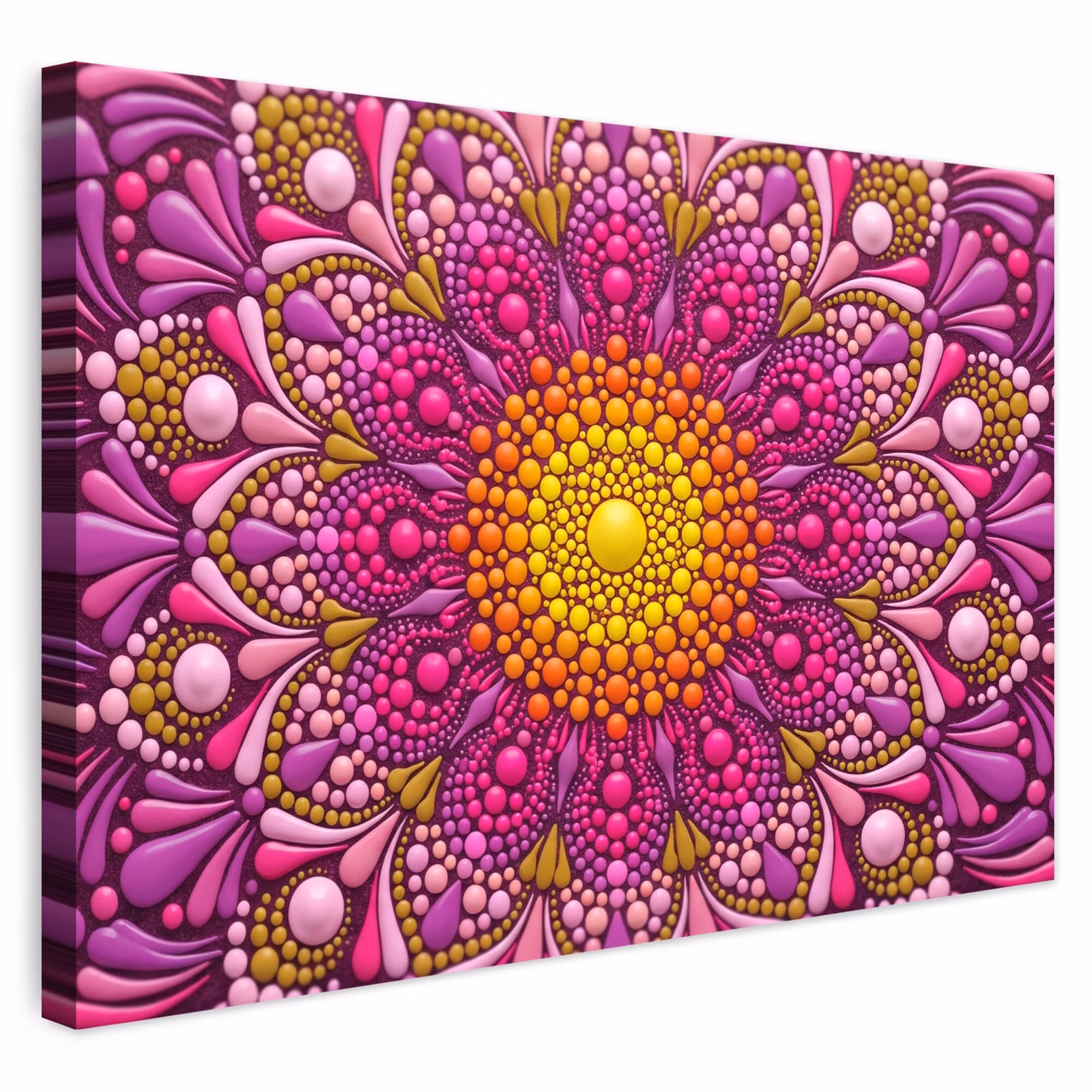 Buiten canvas - Patroon - Stippen - Abstract - Kleurrijk — 1