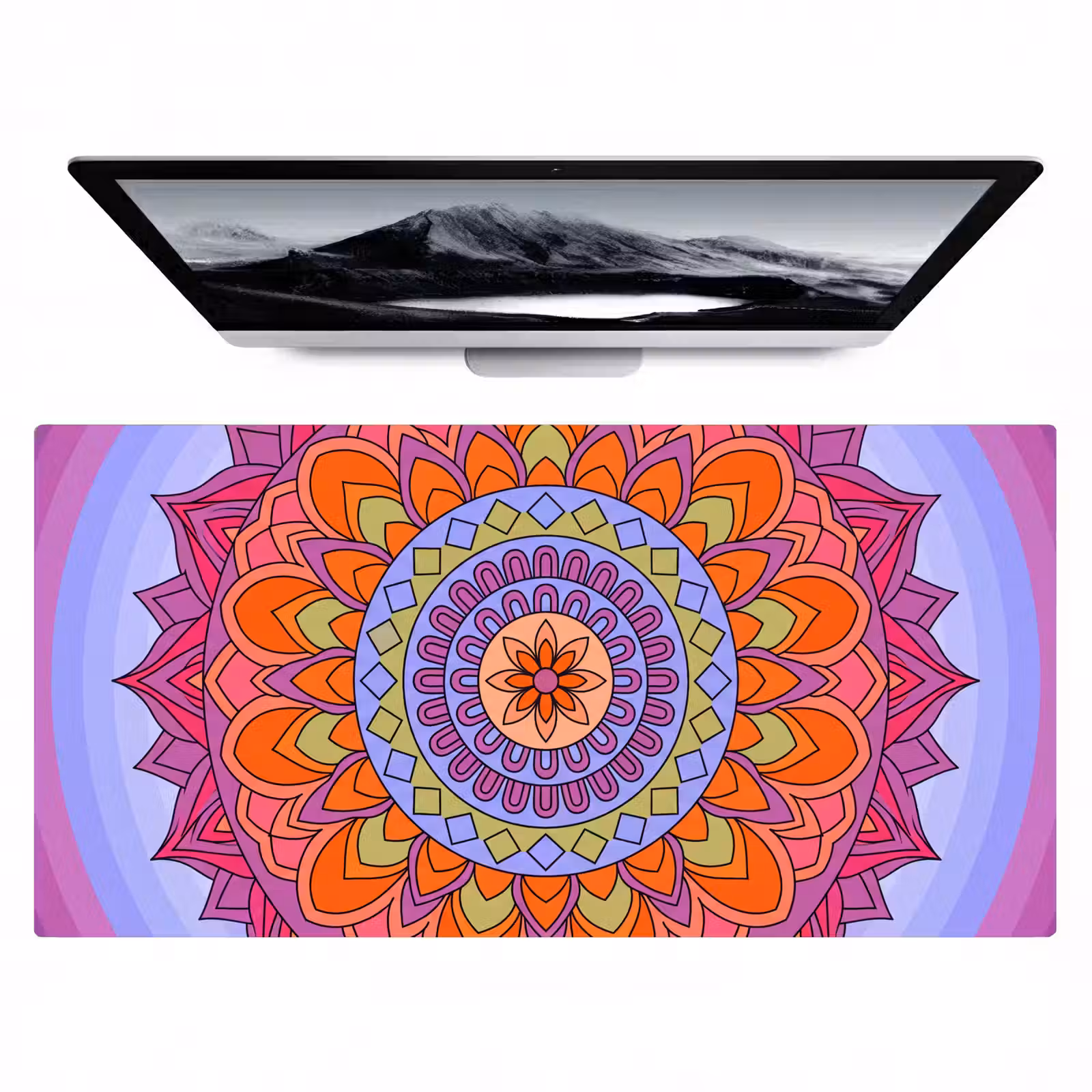 Bureau onderlegger - Mandala - Cirkel - Abstract - Kleurrijk - Patroon — 1