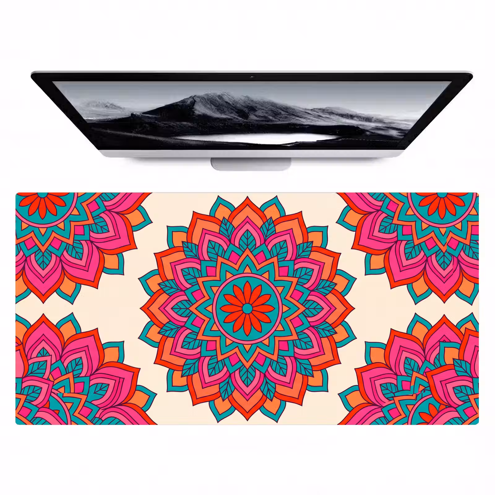 Bureau onderlegger - Mandala - Patroon - Abstract - Kleurrijk - Modern — 1