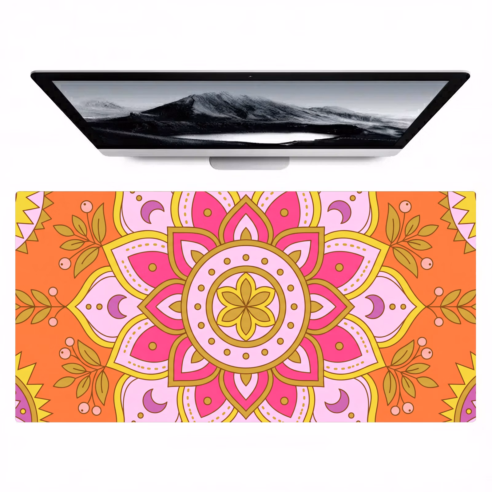 Bureau onderlegger - Patroon - Bloemmotief - Decoratie - Abstract - Roze — 1