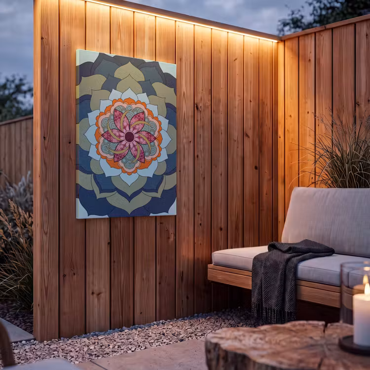 Buiten canvas - Mandala - Geometrisch - Kunst - Decoratief - Kleurrijk — 4