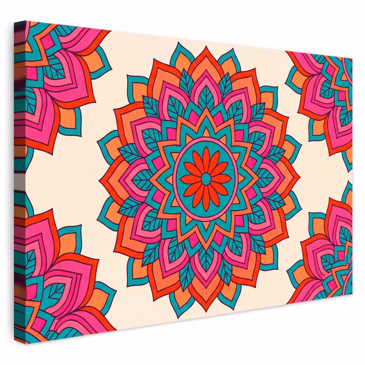 Buiten canvas - Mandala - Patroon - Abstract - Kleurrijk - Modern — 1