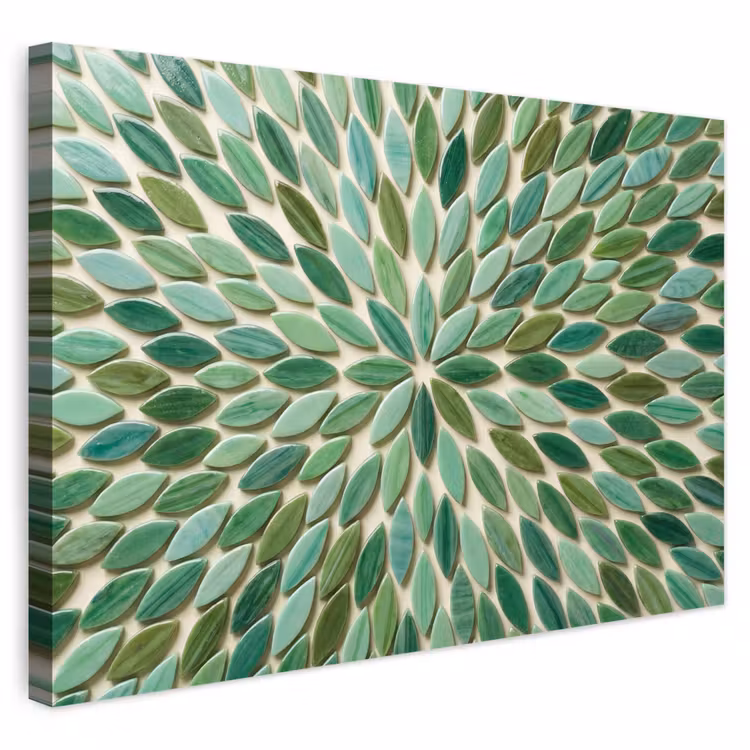 Buiten canvas - Patroon - Blad - Groen - Abstract — 1