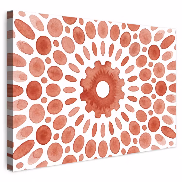 Buiten canvas - Patroon - Cirkels - Abstract - Modern - Rood — 1