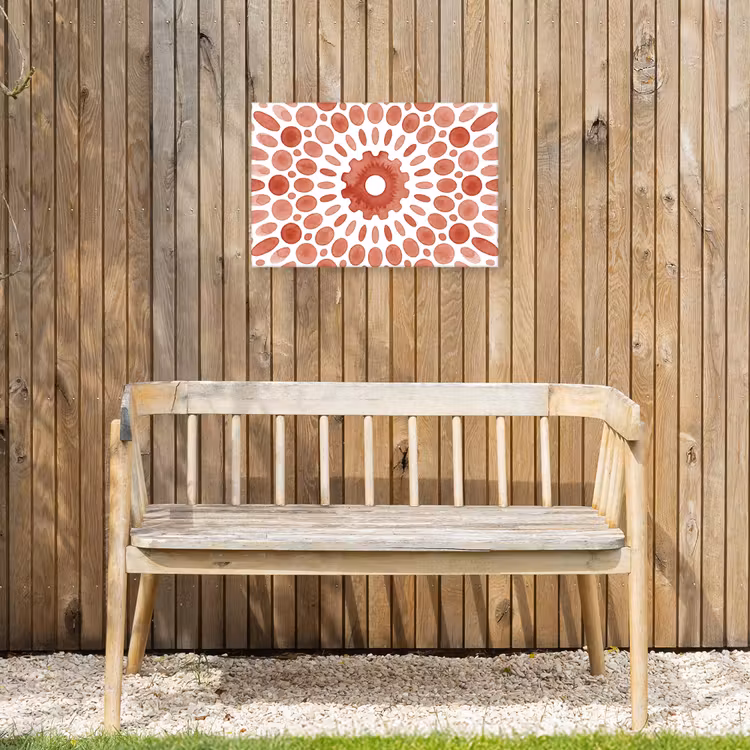 Buiten canvas - Patroon - Cirkels - Abstract - Modern - Rood — 3