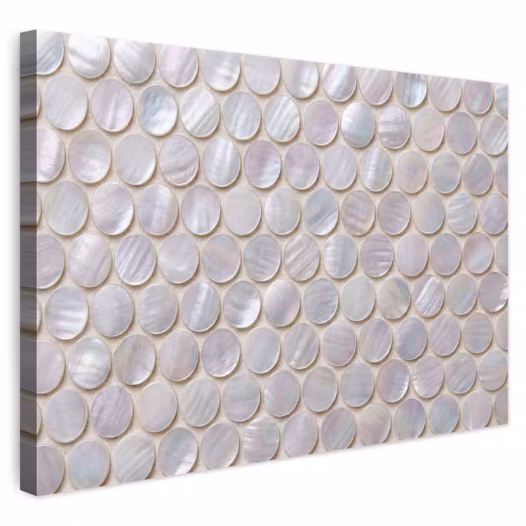 Buiten canvas - Patroon - Cirkels - Abstract - Modern - Wit — 1