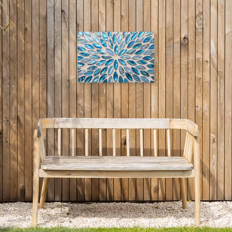 Buiten canvas - Patroon - Glans - Abstract - Blauw - Decoratie — 3