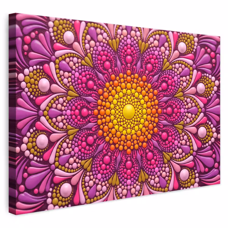 Buiten canvas - Patroon - Stippen - Abstract - Kleurrijk — 1