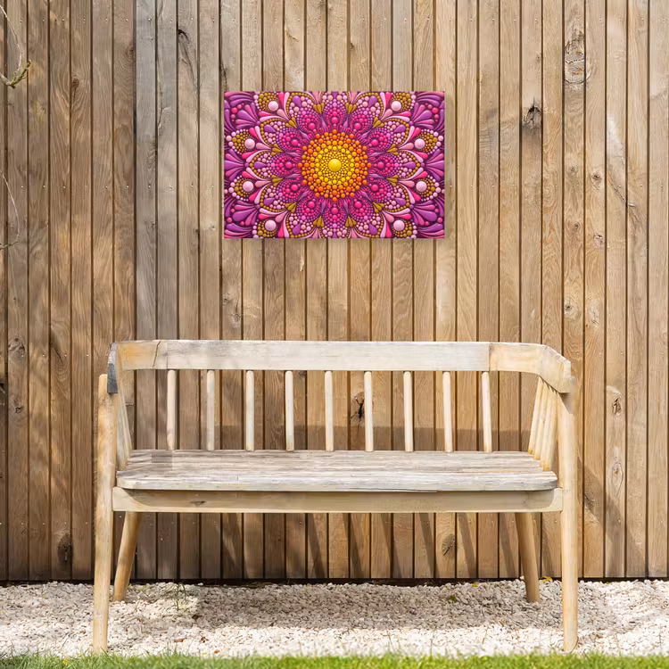 Buiten canvas - Patroon - Stippen - Abstract - Kleurrijk — 3