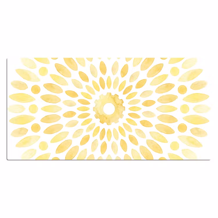 Bureau onderlegger - Abstract - Geometrisch - Stralend - Geel — 2