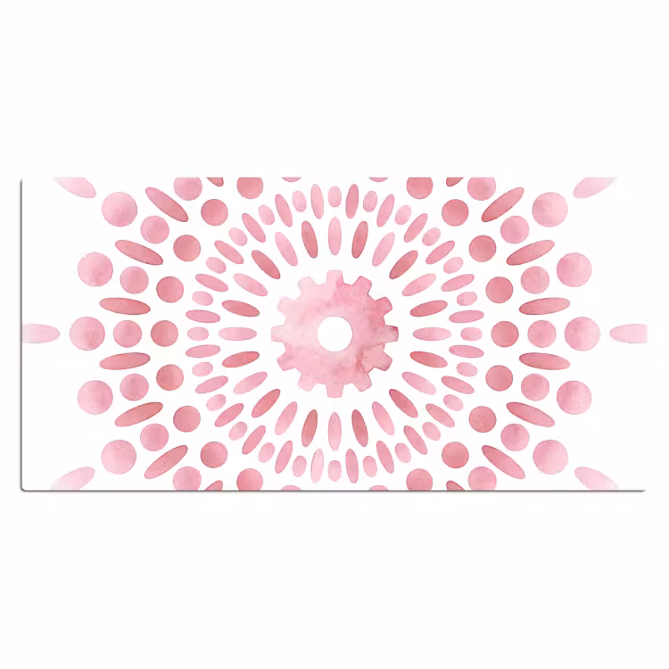 Bureau onderlegger - Abstract - Vormen - Patroon - Aquarel - Roze — 2