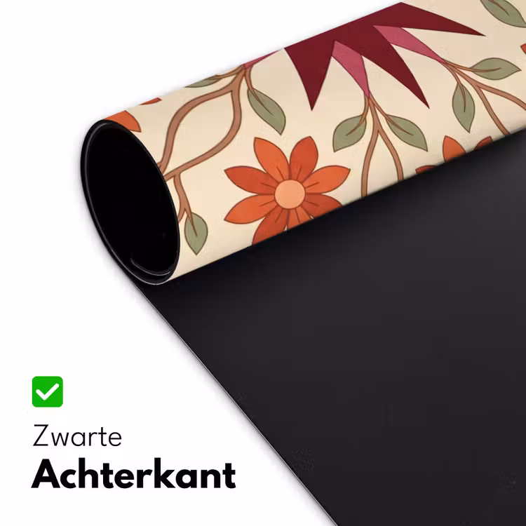 Bureau onderlegger - Bloemen - Mandala - Decoratief - Rood — 5
