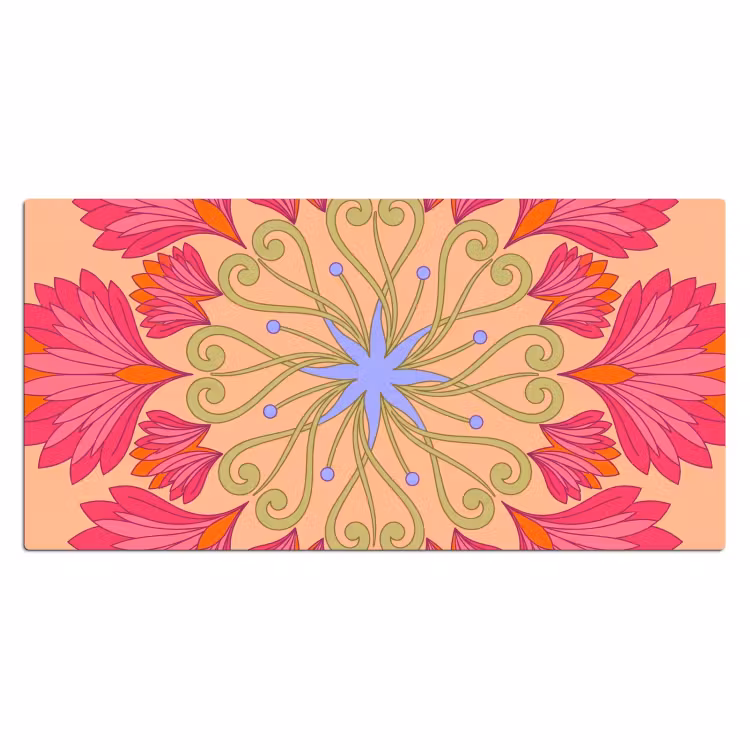 Bureau onderlegger - Bloemen - Patroon - Abstract - Roze - Decoratief — 2