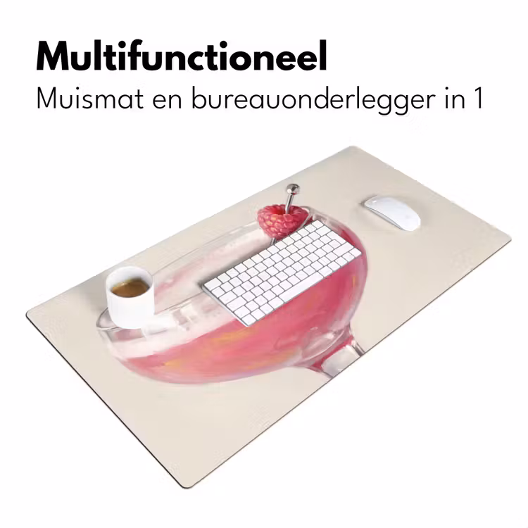 Bureau onderlegger - Cocktail - Framboos - Drank - Modern - Roze — 7