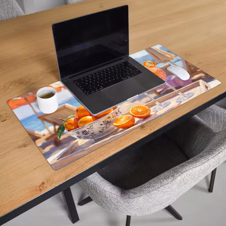 Bureau onderlegger - Drank - Glazen - Strand - Zomer - Oranje — 3