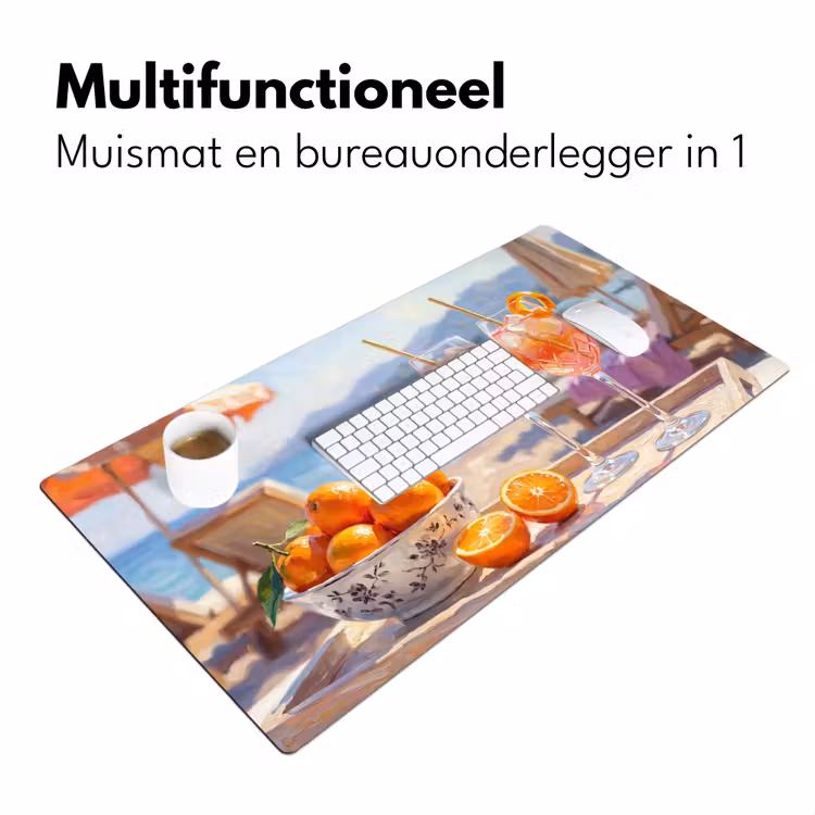 Bureau onderlegger - Drank - Glazen - Strand - Zomer - Oranje — 7