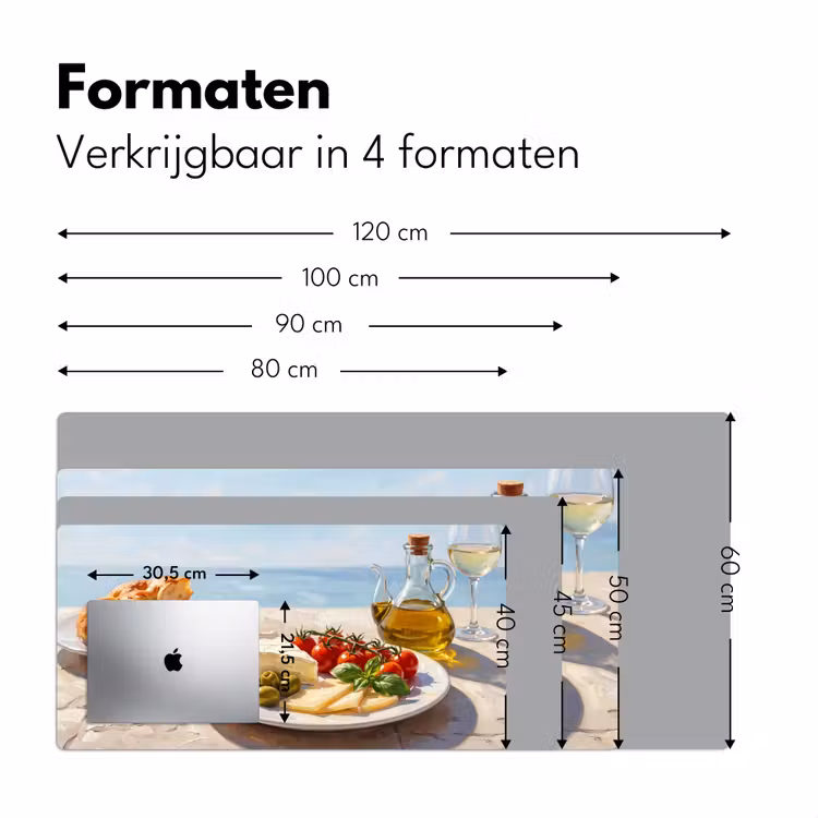 Bureau onderlegger - Eten - Middellandse Zee - Natuur - Geschilderd — 8