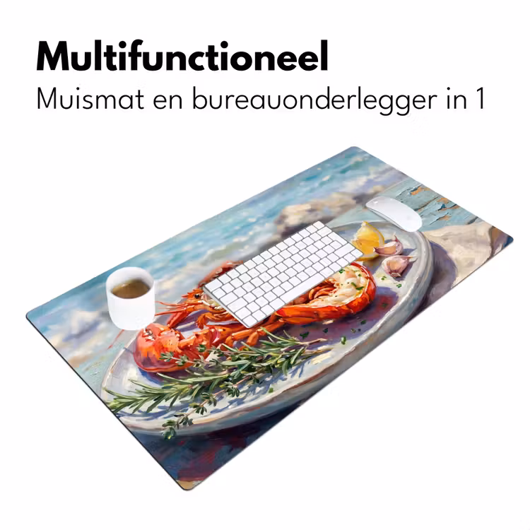 Bureau onderlegger - Eten - Zee - Kust - Modern - Blauw — 7