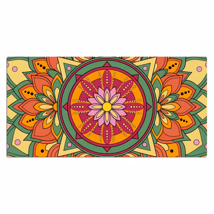 Bureau onderlegger - Mandala - Bloemen - Abstract - Kleurrijk — 2